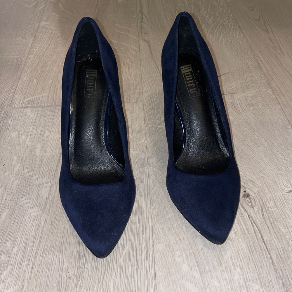 Velvet material heels worn once